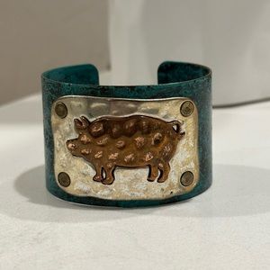Mixed Metals Pig Cuff